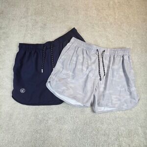 Legends Unlined Luka Athletic Shorts Lot (2) Blue Grey Camo Mens XL 5 Inseam